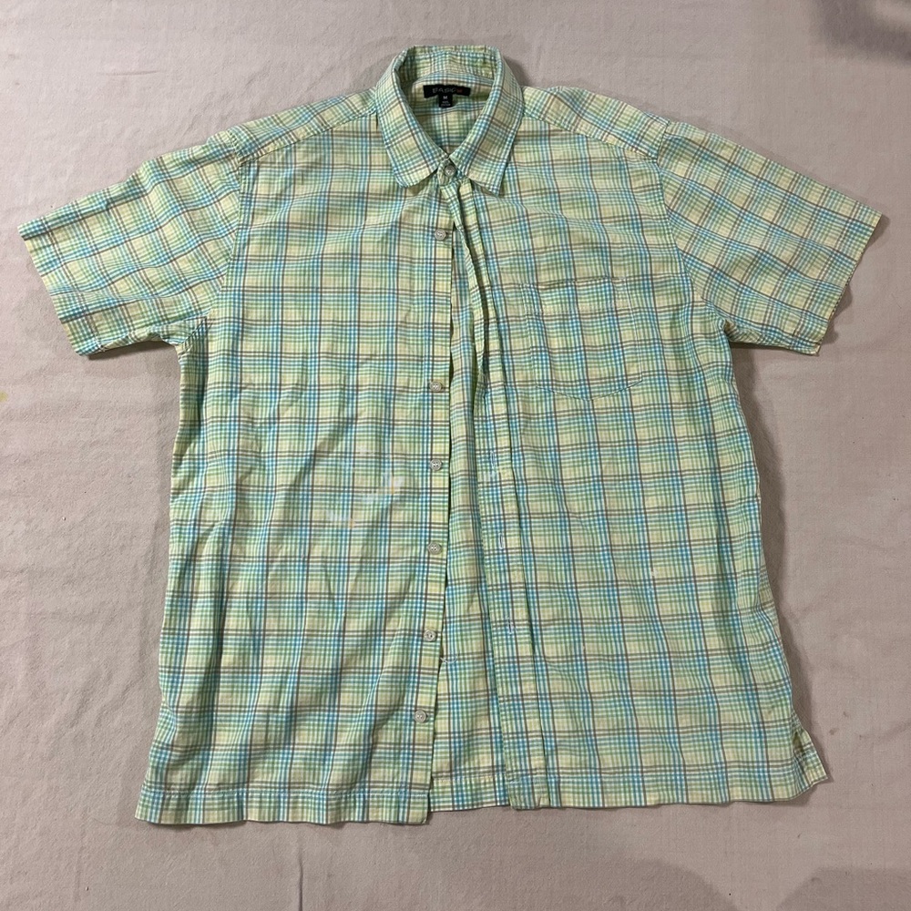 Green Checkered Button Up Shirt